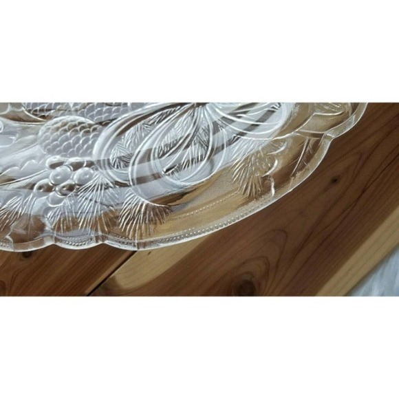 Makasa Crystal Holiday Bells Platter 14.75" RC197/516 Christmas Hostess Dish. - Picture 9 of 12